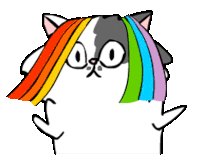 Dancing Rainbow Cat Sticker - Dancing Rainbow Cat Stickers
