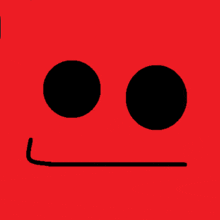 a red background with black circles and a black line