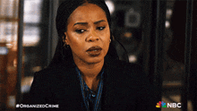 a nbc ad for organized crime shows a woman