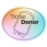 a logo for trotse donor with a yellow container
