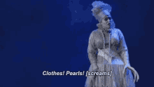 Jessica Vosk Clothes Pearls GIF - Jessica Vosk Clothes Pearls Scream GIFs