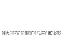 a bunch of colorful balloons with the words happy birthday kim