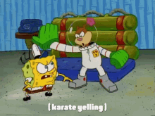 Spongebob Karate GIF - Spongebob Karate Battle GIFs