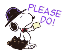 Snoopy Please Do GIF