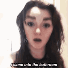 Maisie Goes To Bathroom (Arya From Game Of Thrones) GIF - Maisie Williams Came Into The Bathroom GIFs