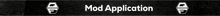 a black and white image with mod application written on it