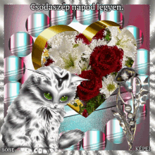 Cat Roses GIF
