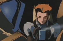 a man is sitting in a chair with a cup of coffee in his hand