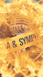 a microphone with the words a & symphony written on it