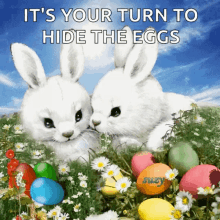 happy easter eggs bunny hide eggs