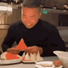 Watermelon Asian Guy GIF