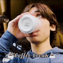 Coffee Break Aidan Aidan Coffee GIF - Coffee Break Aidan Aidan Coffee Aidan Gallagher Coffee GIFs
