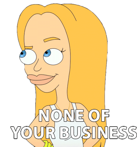 None Of Your Business Leah Birch Sticker - None Of Your Business Leah Birch Big Mouth Stickers