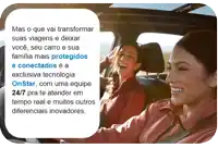 two women are sitting in a car with a speech bubble that says mas o que vai transformar