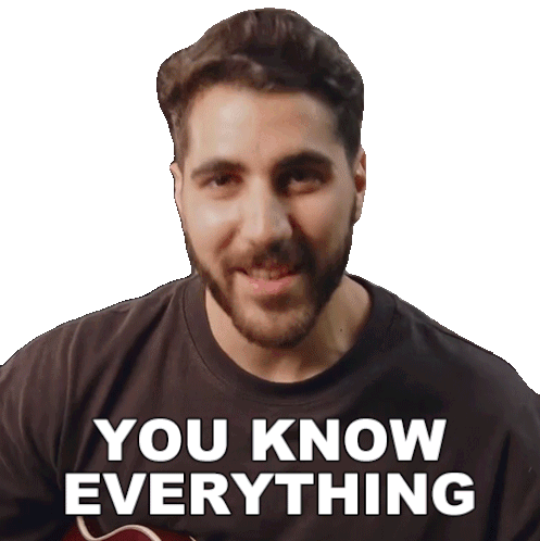 You Know Everything Rudy Ayoub Sticker - You Know Everything Rudy Ayoub You Are An Expert Stickers