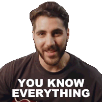 You Know Everything Rudy Ayoub Sticker - You Know Everything Rudy Ayoub You Are An Expert Stickers