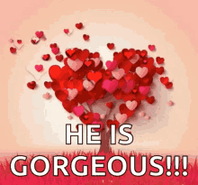 Hearts Love GIF - Hearts Love He Is Gorgeous GIFs