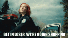 Get In Loser Were Going Shopping GIF - Get In Loser Were Going Shopping Cop Car GIFs