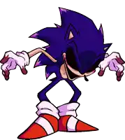 a cartoon drawing of a sonic the hedgehog with a microphone in his mouth