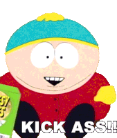 Kick Ass Eric Cartman Sticker - Kick Ass Eric Cartman South Park Stickers