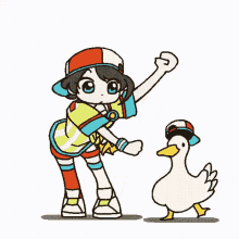 duck dance dance duck anime girl anime
