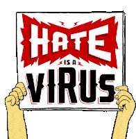 Hate Is A Virus Stop The Hate Sticker - Hate Is A Virus Stop The Hate Asian Community Stickers
