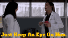 Greys Anatomy Meredith Grey GIF - Greys Anatomy Meredith Grey Just Keep An Eye On Him GIFs