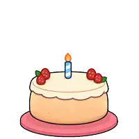 a cartoon seal is sitting on top of a birthday cake