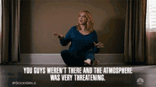 You Guys Werent There And The Atmosphere Was Very Threatening Beth Boland GIF - You Guys Werent There And The Atmosphere Was Very Threatening Beth Boland Christina Hendricks GIFs