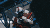 a warehouse filled with lots of boxes including one that says ' a ' on it
