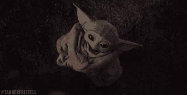 Baby Yoda Happy GIF - Baby Yoda Happy Attention - Discover & Share GIFs