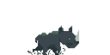 rhino 2d pixel art