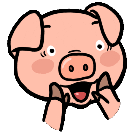 Pig Cochon Sticker - Pig Cochon Excited Stickers