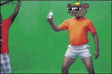 a cartoon of a group of mice standing in front of a green screen with 4gifs.com in the corner