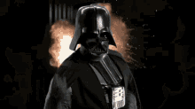 darth vader is standing in front of a explosion and says this