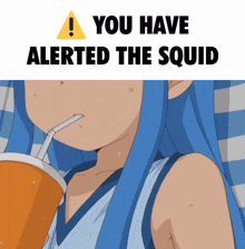 Squid Girl Ika Musume GIF - Squid Girl Ika Musume Alerted GIFs