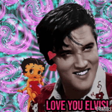 Love You Elvis Hearts GIF