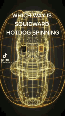which way is the squidward hotdog spinning