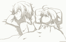 Anime Sleeping Together GIF - Anime Sleeping Together Sleep Together GIFs