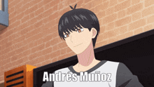 a cartoon character with the name andres muñoz