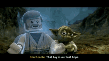 Lego Star Wars Ben Kenobi GIF - Lego Star Wars Ben Kenobi Thay Boy Is Our Last Hope GIFs
