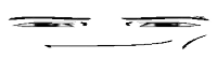 a black and white drawing of a man 's face
