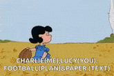 Lucy Football Peanuts GIF