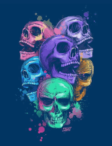 skull glitch skulls skeleton trippy
