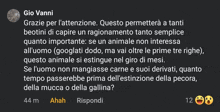 a facebook post by gio vanni says grazie per l' atencione