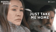 a poster for north of north shows a man and a woman