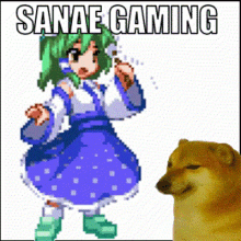 Sanae Gaming Sanae GIF - Sanae Gaming Sanae Kochiya GIFs