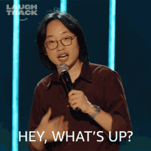 Hey Whats Up Jimmy O Yang GIF - Hey Whats Up Jimmy O Yang Laugh Track GIFs