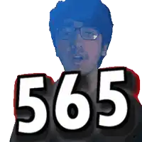 a pixelated image of a man with glasses and the number 365