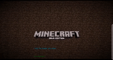 a screen shot of the minecraft java edition